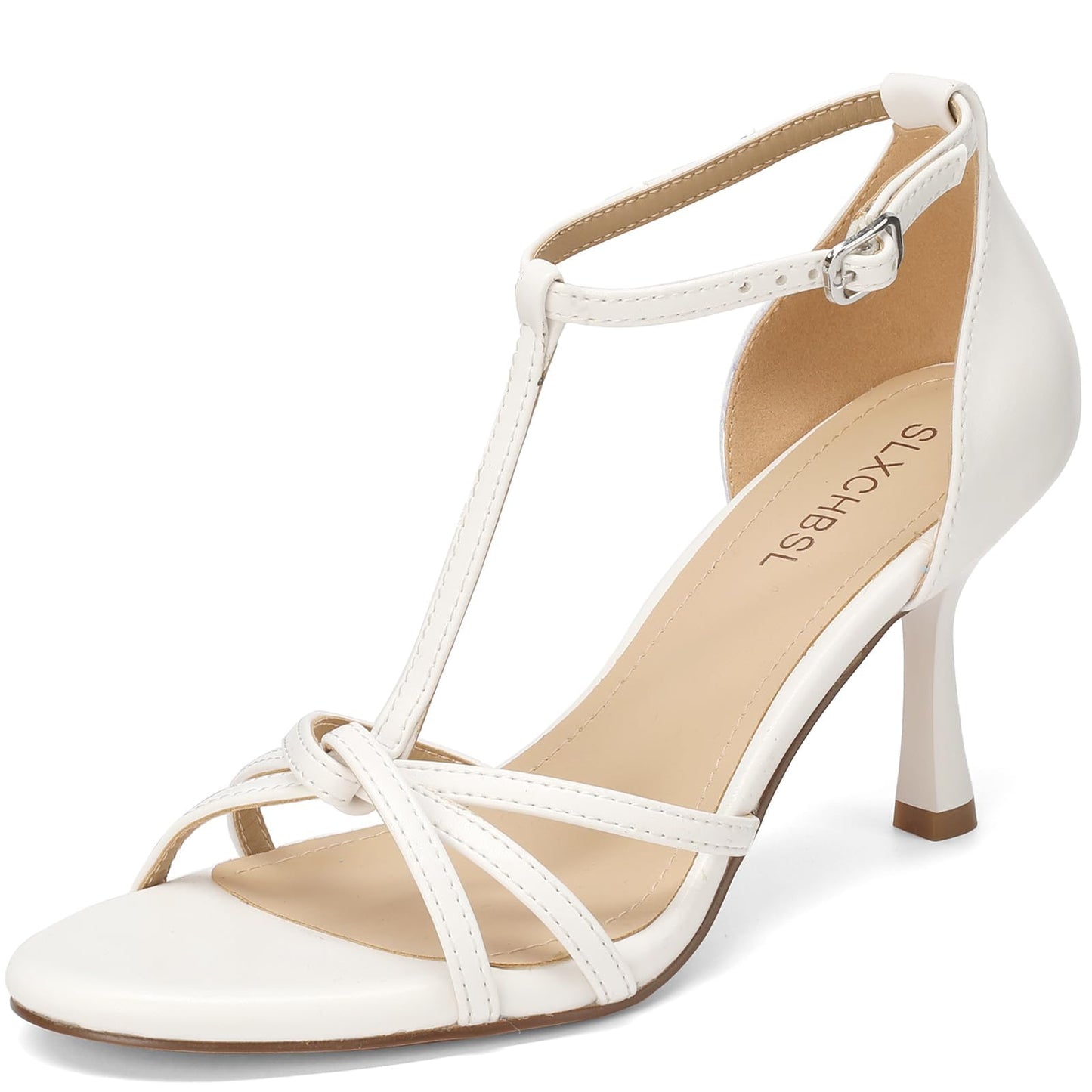 T Strap Kitten Heel Sandals Women Open Toe Party Dress