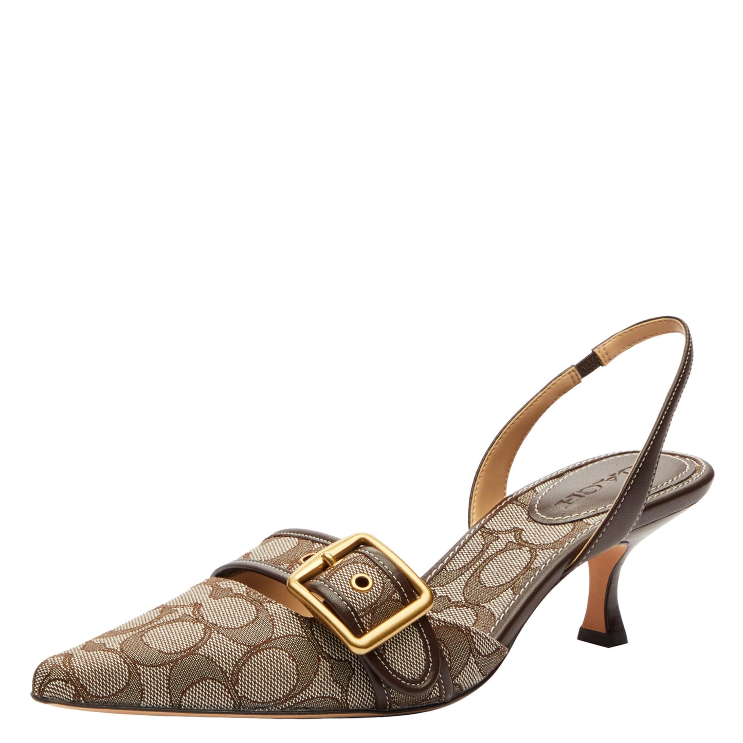 Margot Slingback Pumps Women Block Heel Leather Minimal