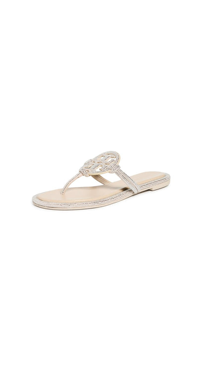 Women's Miller Knotted Pave Sandals Flat Slip-On Shoes