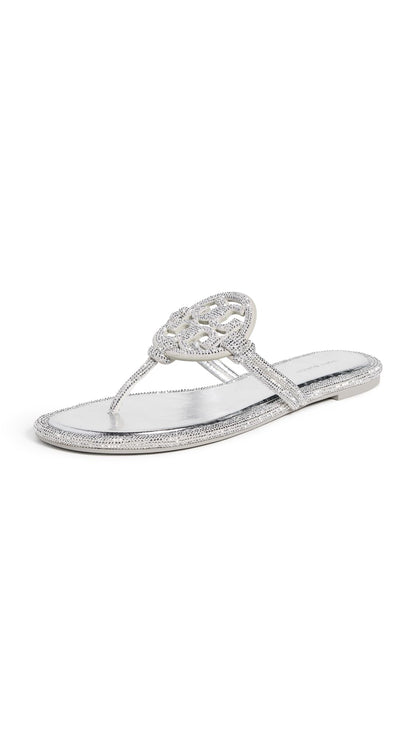 Women's Miller Knotted Pave Sandals Flat Slip-On Shoes