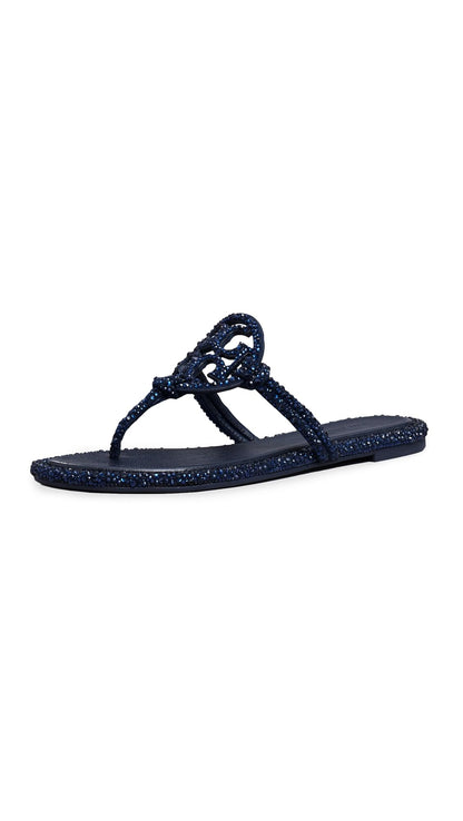 Women's Miller Knotted Pave Sandals Flat Slip-On Shoes