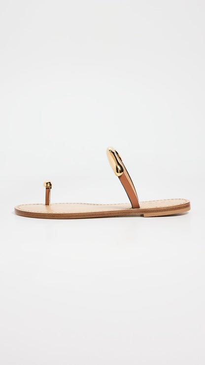 Women's Samburu Leather Sandals Flat Slip-On Shoes