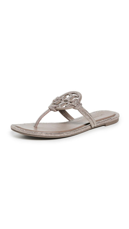 Women's Miller Knotted Pave Sandals Flat Slip-On Shoes