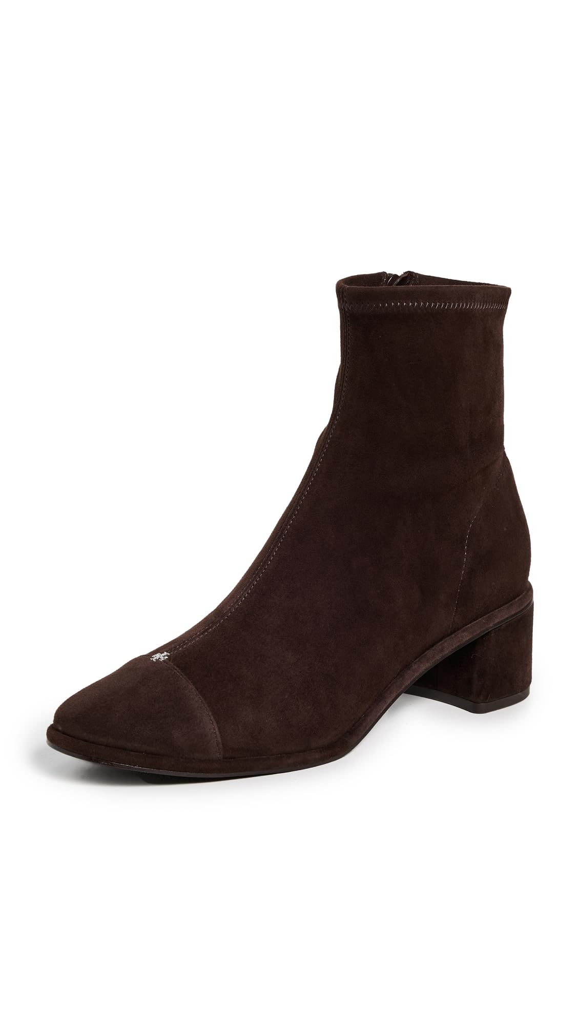 Cap Toe Heel Ankle Boots Women Tory Burch Leather Minimal