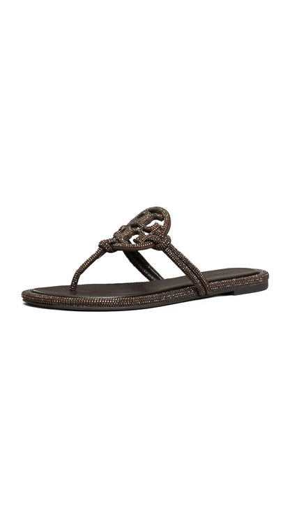 Women's Miller Knotted Pave Sandals Flat Slip-On Shoes