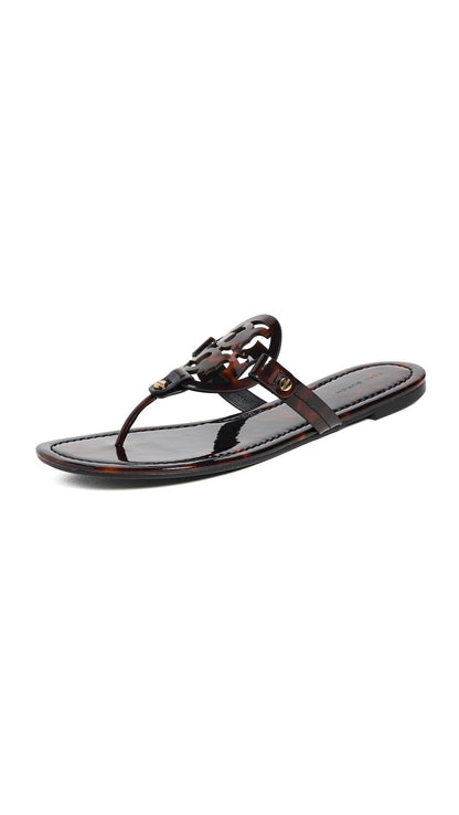 Women's Miller Leather Flat Sandals Slip-On Shoes