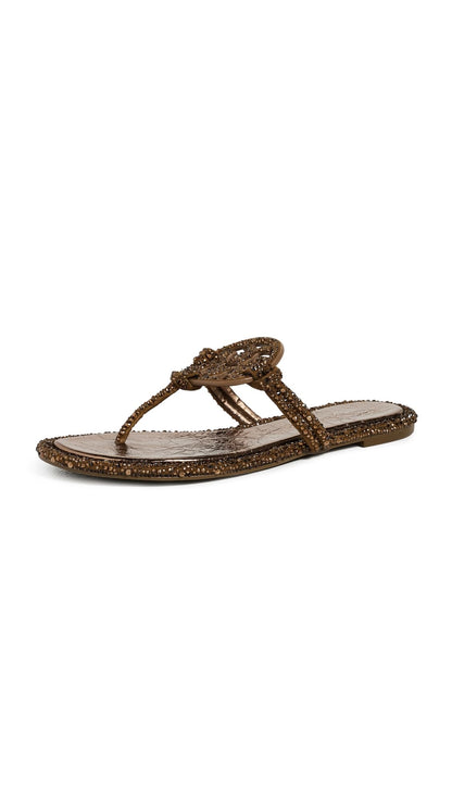 Women's Miller Knotted Pave Sandals Flat Slip-On Shoes