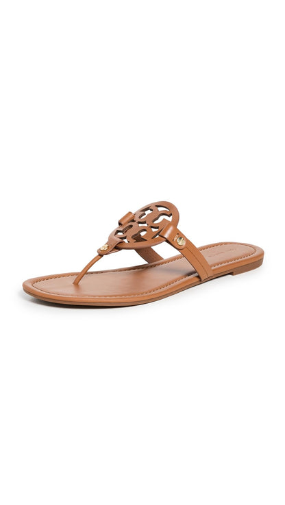 Women's Miller Leather Flat Sandals Slip-On Shoes