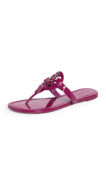 Women's Miller Leather Flat Sandals Slip-On Shoes