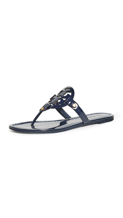 Women's Miller Leather Flat Sandals Slip-On Shoes