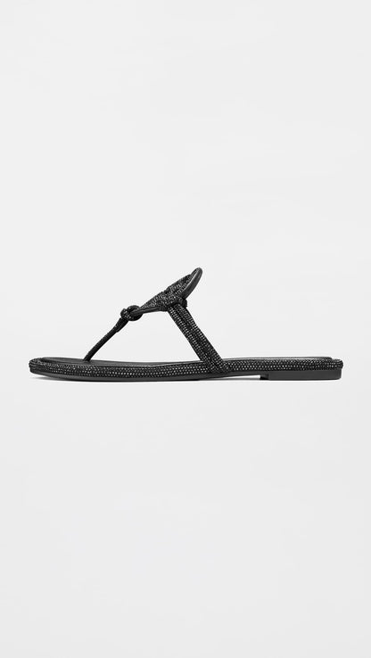 Women's Miller Knotted Pave Sandals Flat Slip-On Shoes