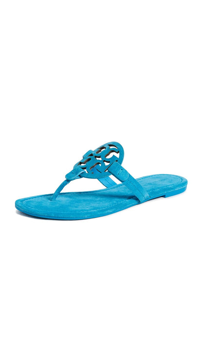 Women's Miller Leather Flat Sandals Slip-On Shoes