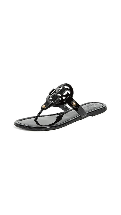 Women's Miller Leather Flat Sandals Slip-On Shoes