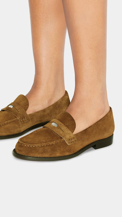 Women's Classic Leather Loafers Slip-On Shoes