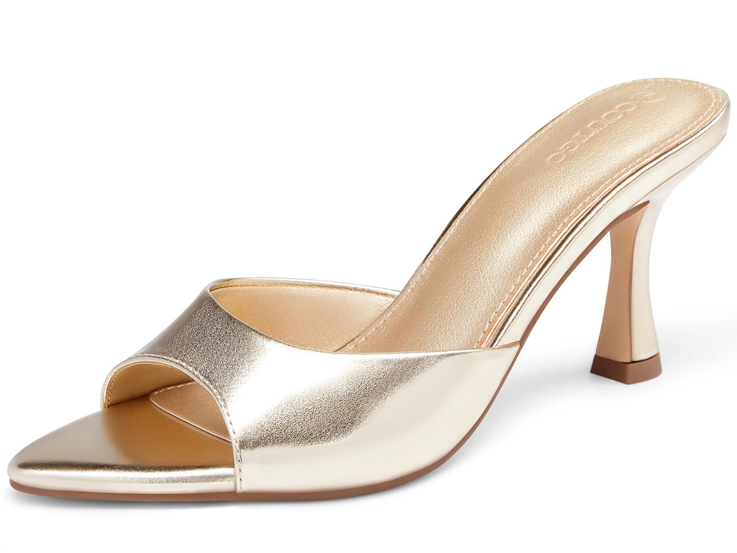 Pointed Toe Heeled Mule Sandals Women Slip On Minimal