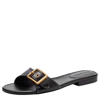 Women's Margot Leather Flat Sandals Slip-On Shoes
