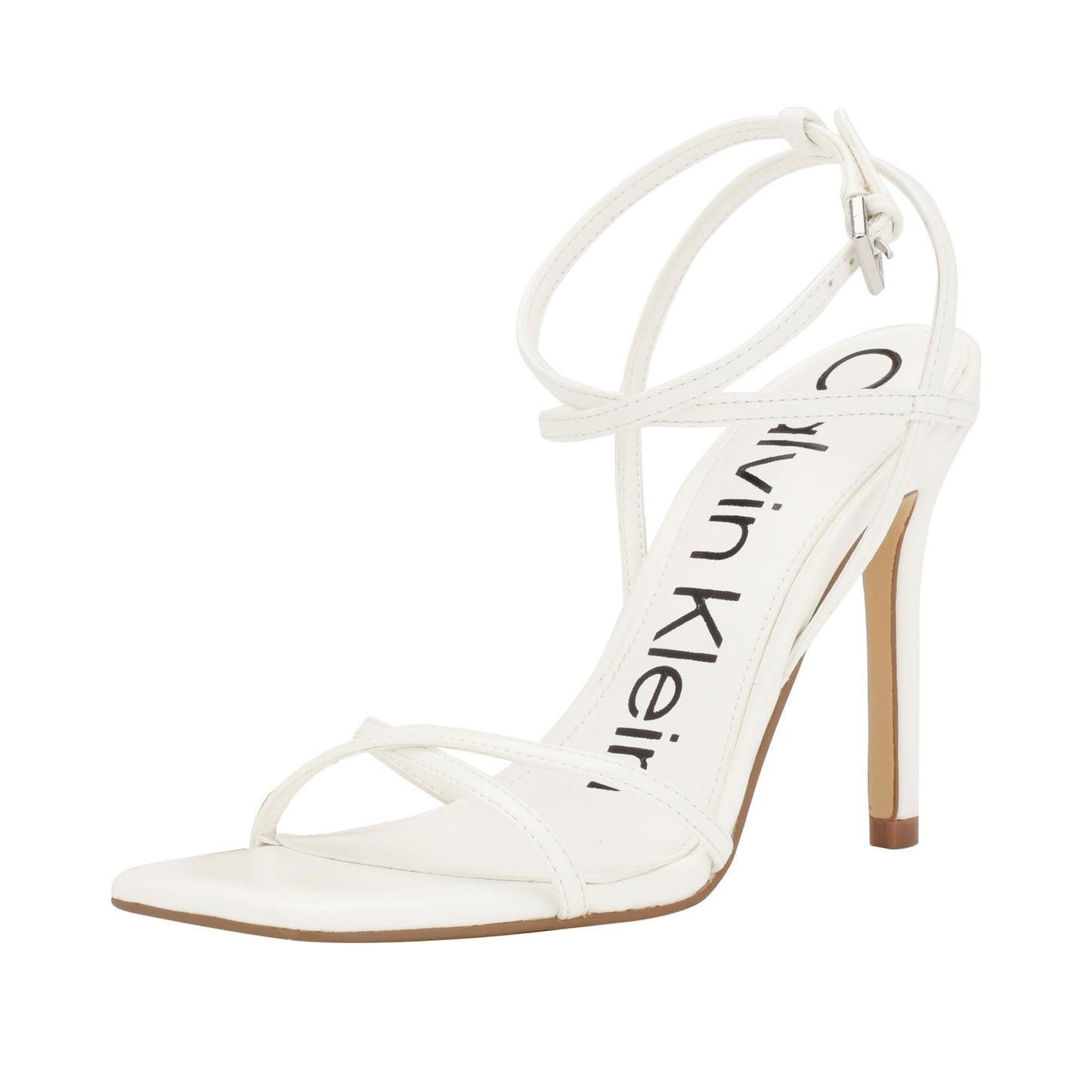 Tegin Heeled Sandals Women Minimal Block Heel Leather