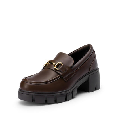 Women's Platform Chunky Loafers Slip-On Dress Shoes