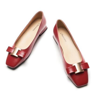 Women's Square Toe Ballet Flats Casual Dress Shoes