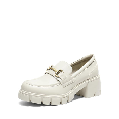 Women's Platform Chunky Loafers Slip-On Dress Shoes