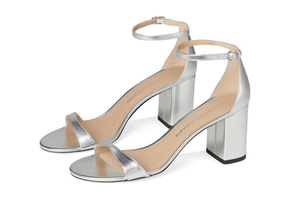 Nudist 75mm Block Heel Sandals Women Minimal Leather