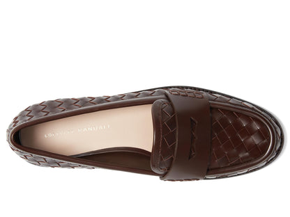 Women's Rachel Woven Leather Loafers Slip-On Shoes