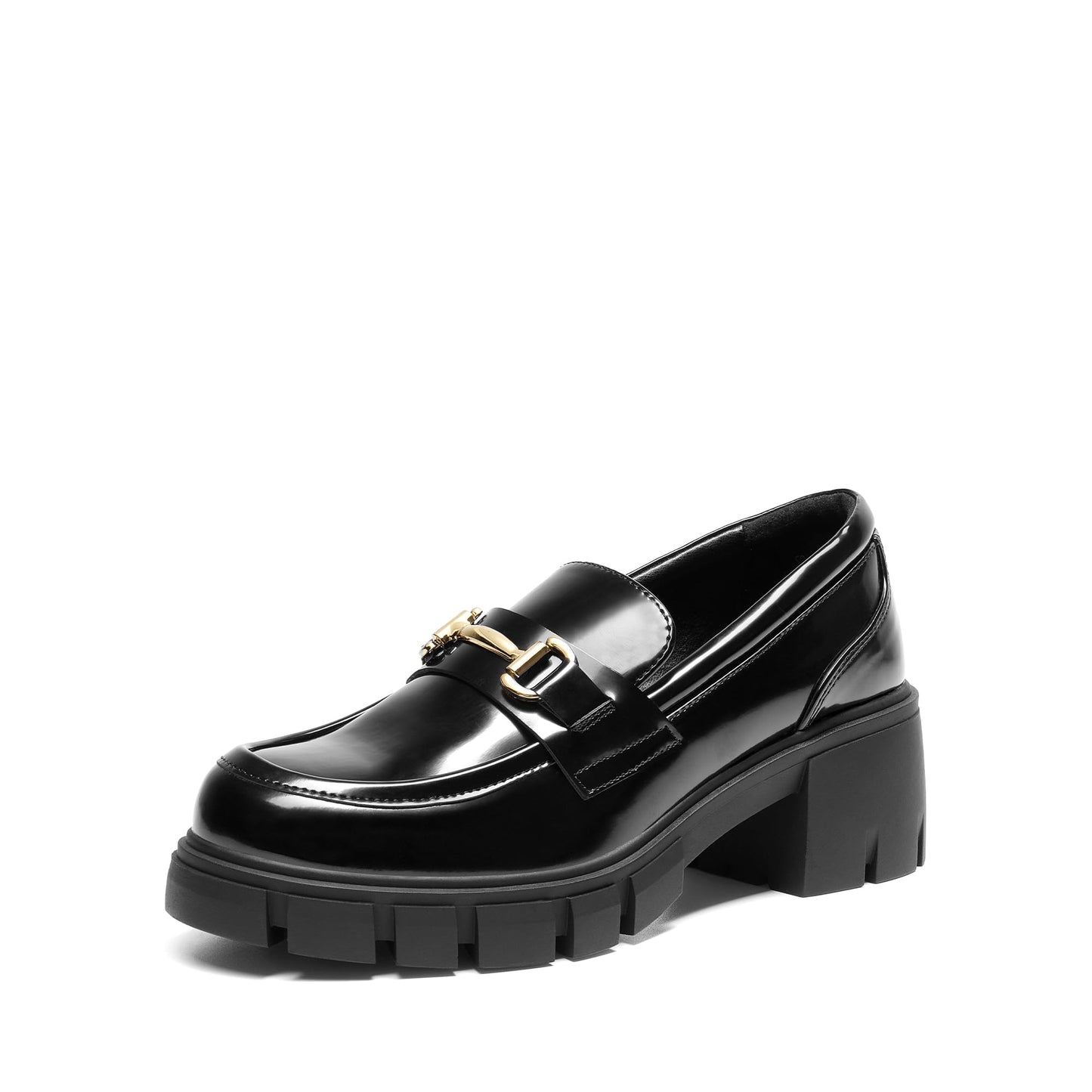 Women's Platform Chunky Loafers Slip-On Dress Shoes