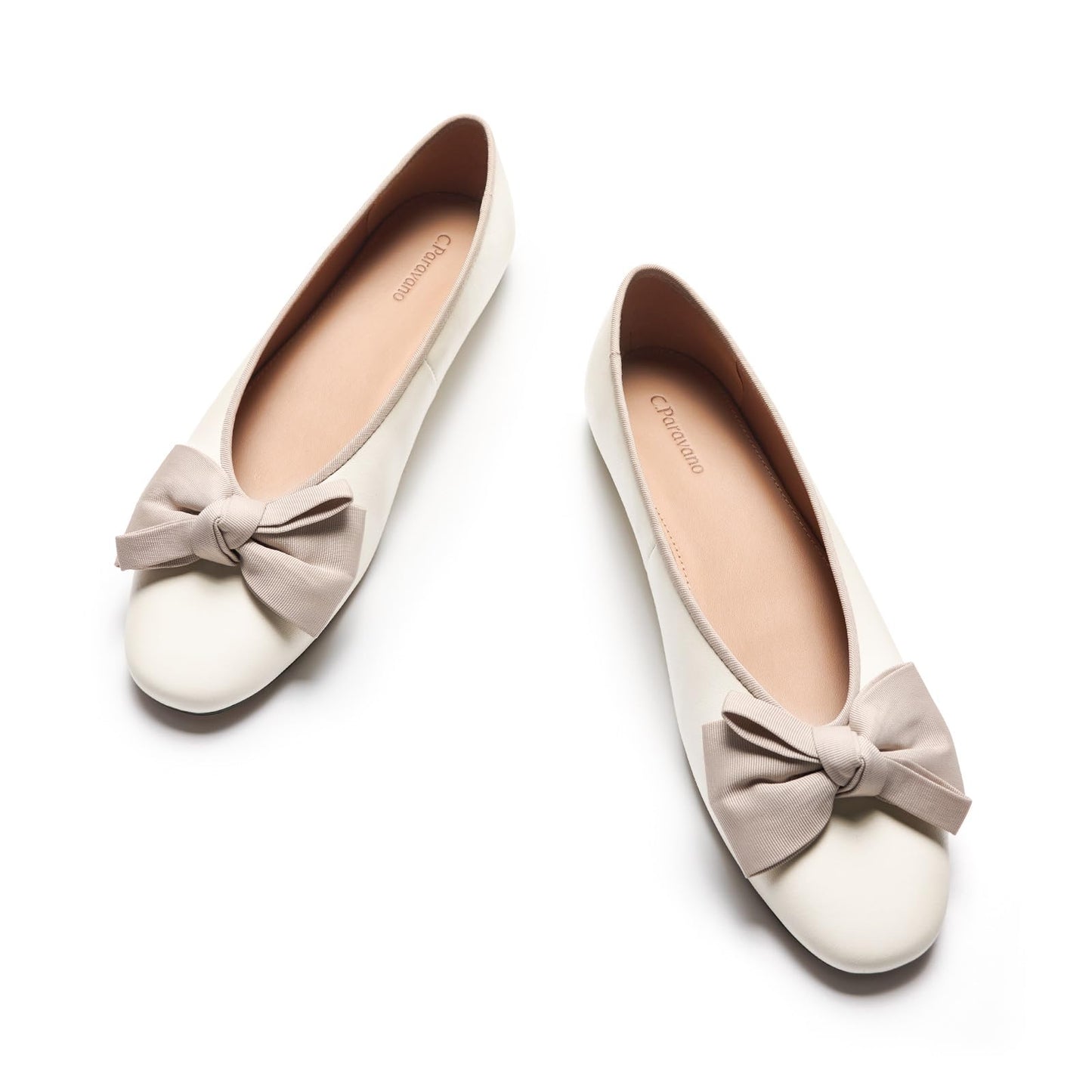 Women's Genuine Leather Round Toe Ballet Flats Dress Shoes