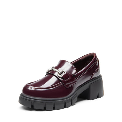 Women's Platform Chunky Loafers Slip-On Dress Shoes