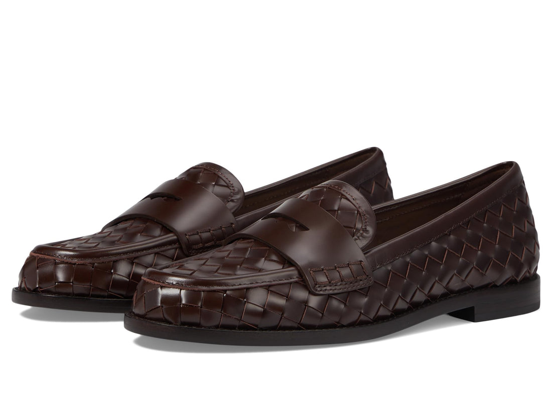 Women's Rachel Woven Leather Loafers Slip-On Shoes