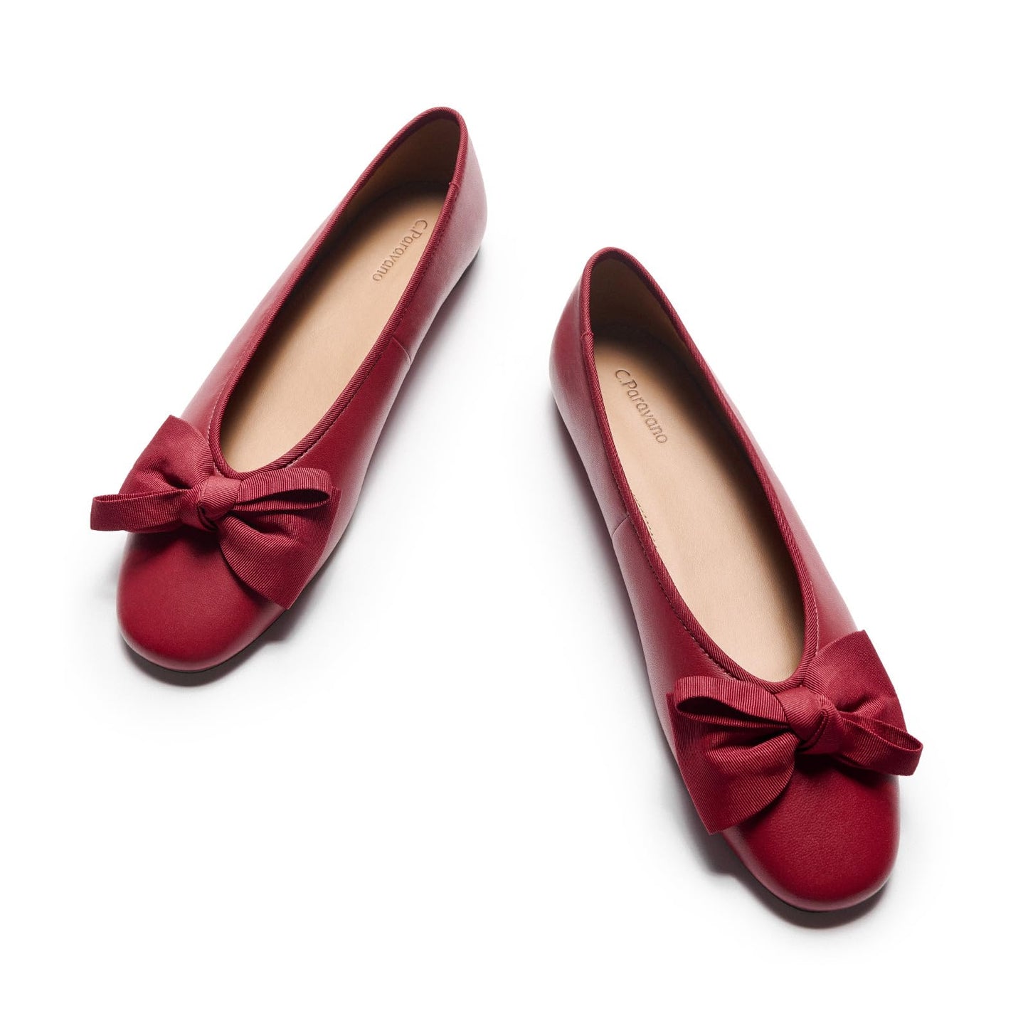 Women's Genuine Leather Round Toe Ballet Flats Dress Shoes