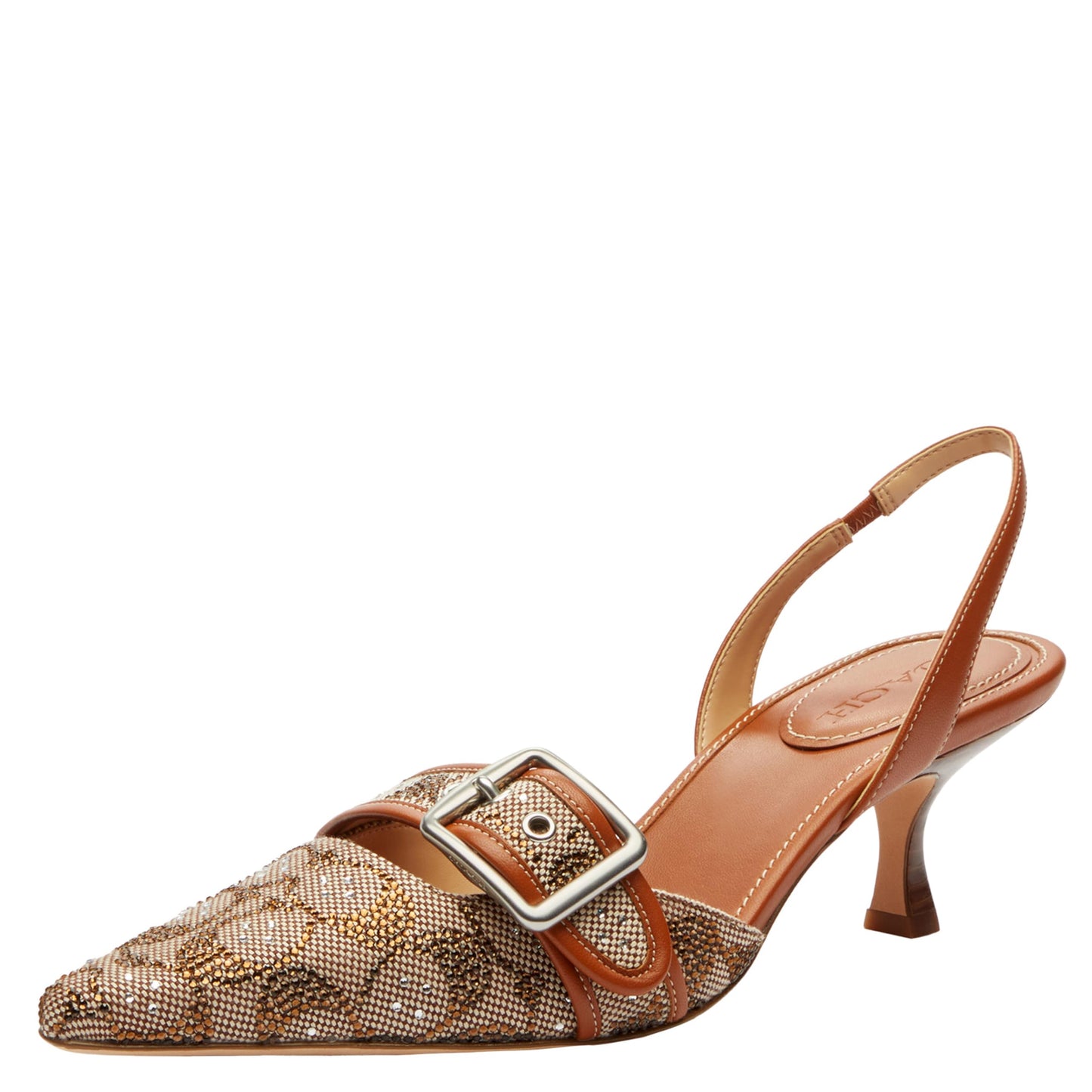 Margot Slingback Pumps Women Block Heel Leather Minimal