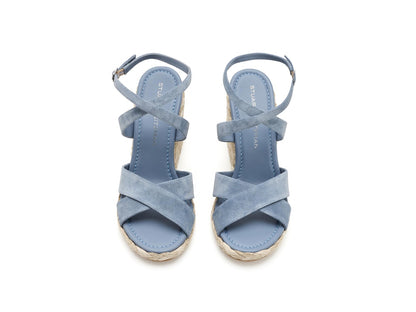 Women's Alyssa Leather Wedge Heel Sandals Dress Shoes