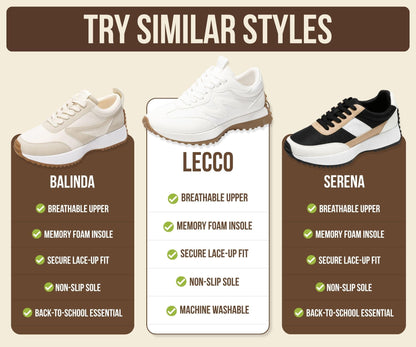 Memory Foam Lace Up Sneakers Women Lightweight Non Slip Casual