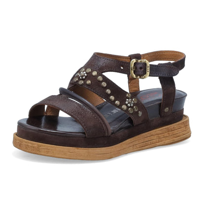 Women's Lowman Leather Wedge Sandals Open Toe Shoes
