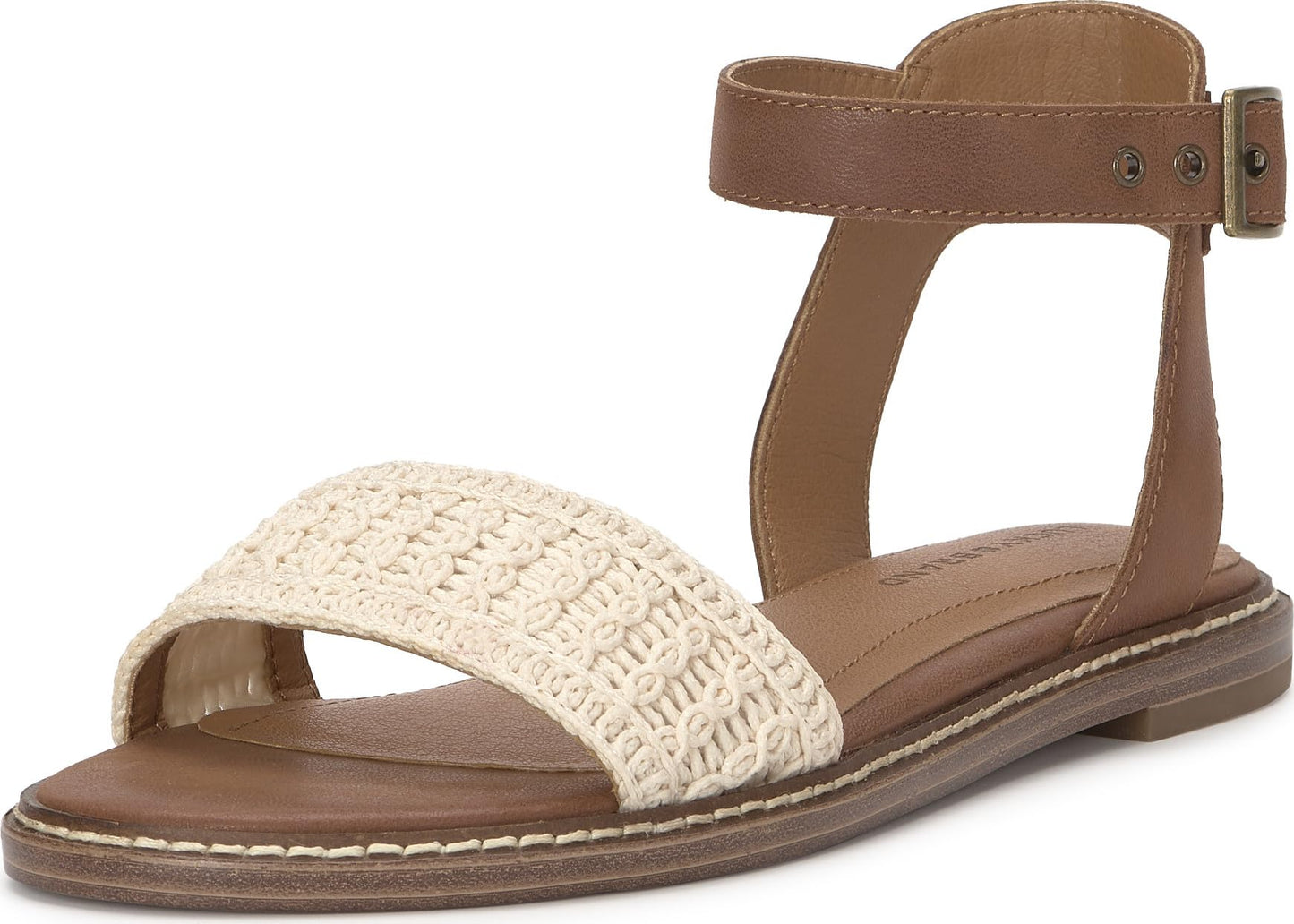 Women's Kimaya Leather Flat Sandals Slip-On Shoes