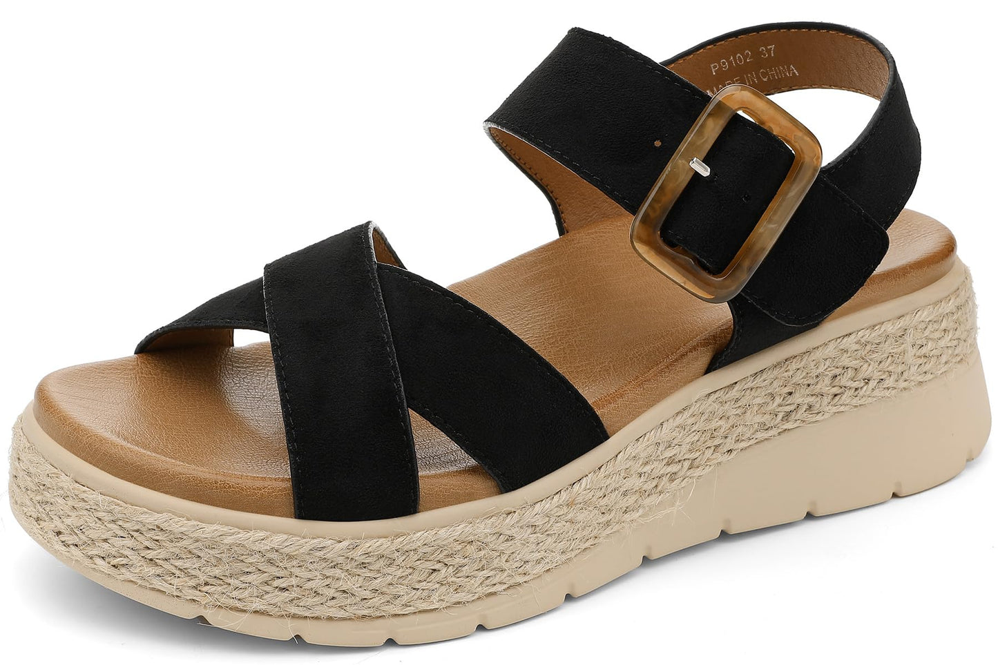 Women's Espadrille Platform Wedge Sandals Arch Support Shoes
