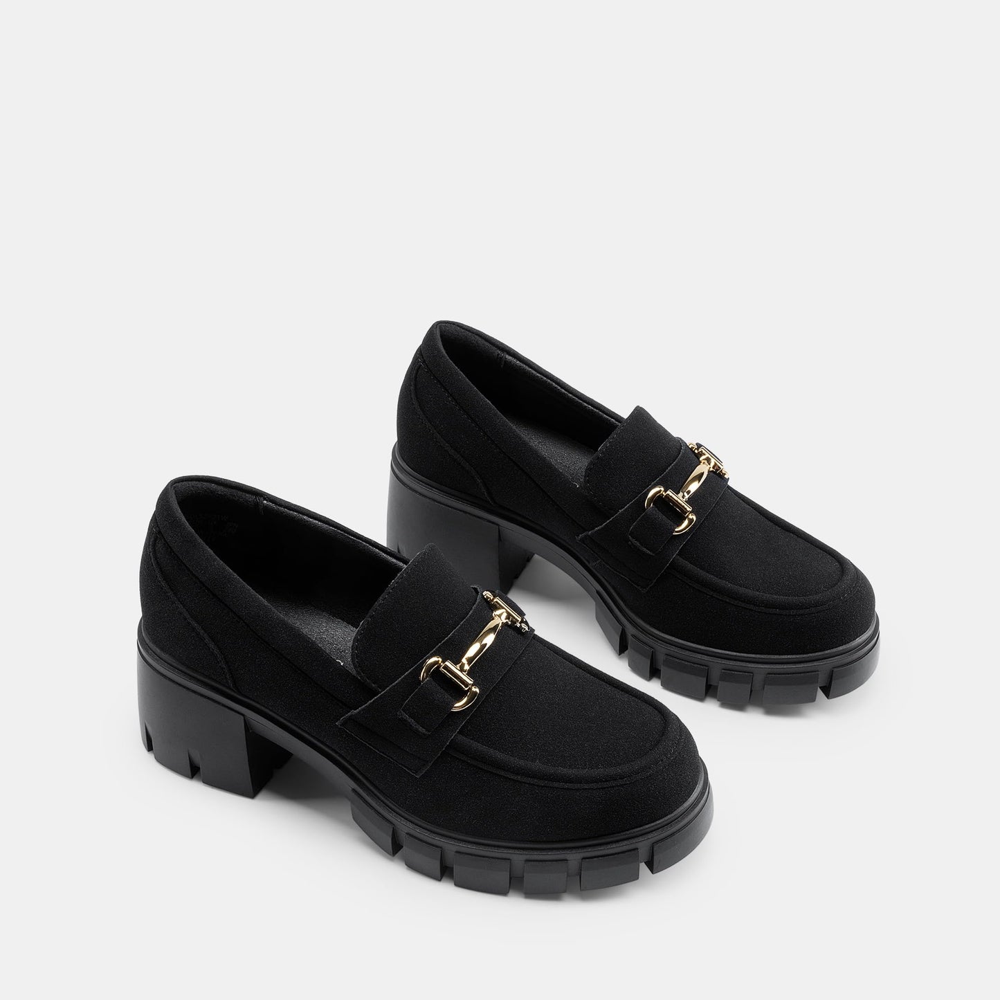 Women's Platform Chunky Loafers Slip-On Dress Shoes
