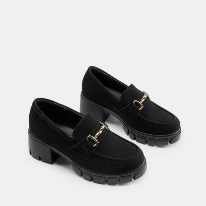 Women's Platform Chunky Loafers Slip-On Dress Shoes