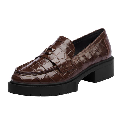 Women's Leah Platform Loafers Chunky Slip-On Shoes