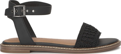 Women's Kimaya Leather Flat Sandals Slip-On Shoes