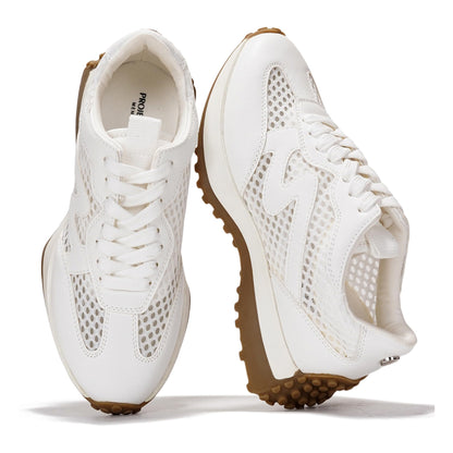 Memory Foam Lace Up Sneakers Women Lightweight Non Slip Casual