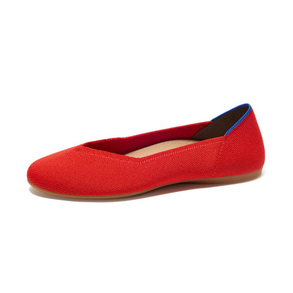 Women's Pointed Toe Ballet Flats Slip-On Shoes