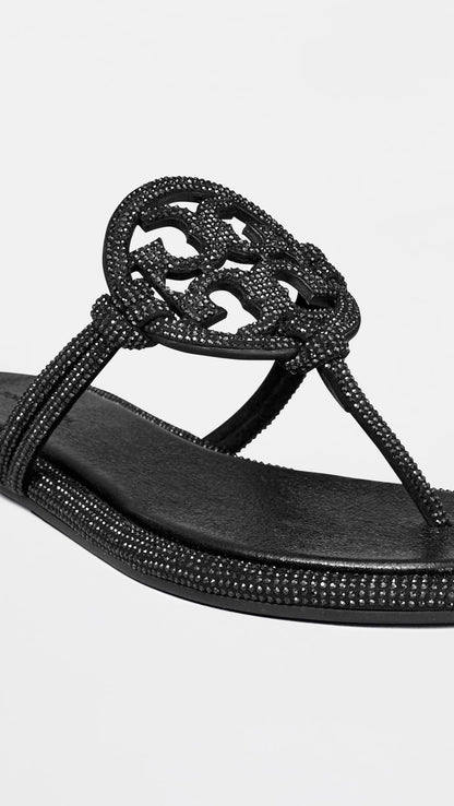 Women's Miller Knotted Pave Sandals Flat Slip-On Shoes