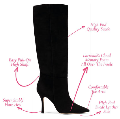 Knee High Leather Boots for Women Tall Style Zip