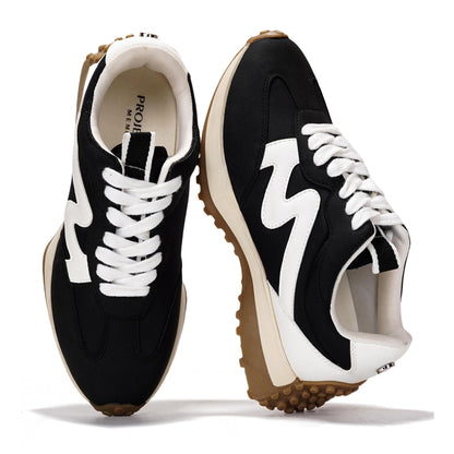 Memory Foam Lace Up Sneakers Women Lightweight Non Slip Casual