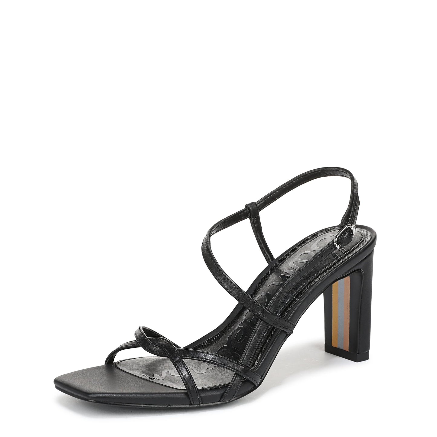 Elissa Block Heel Sandals Women Minimal Zip