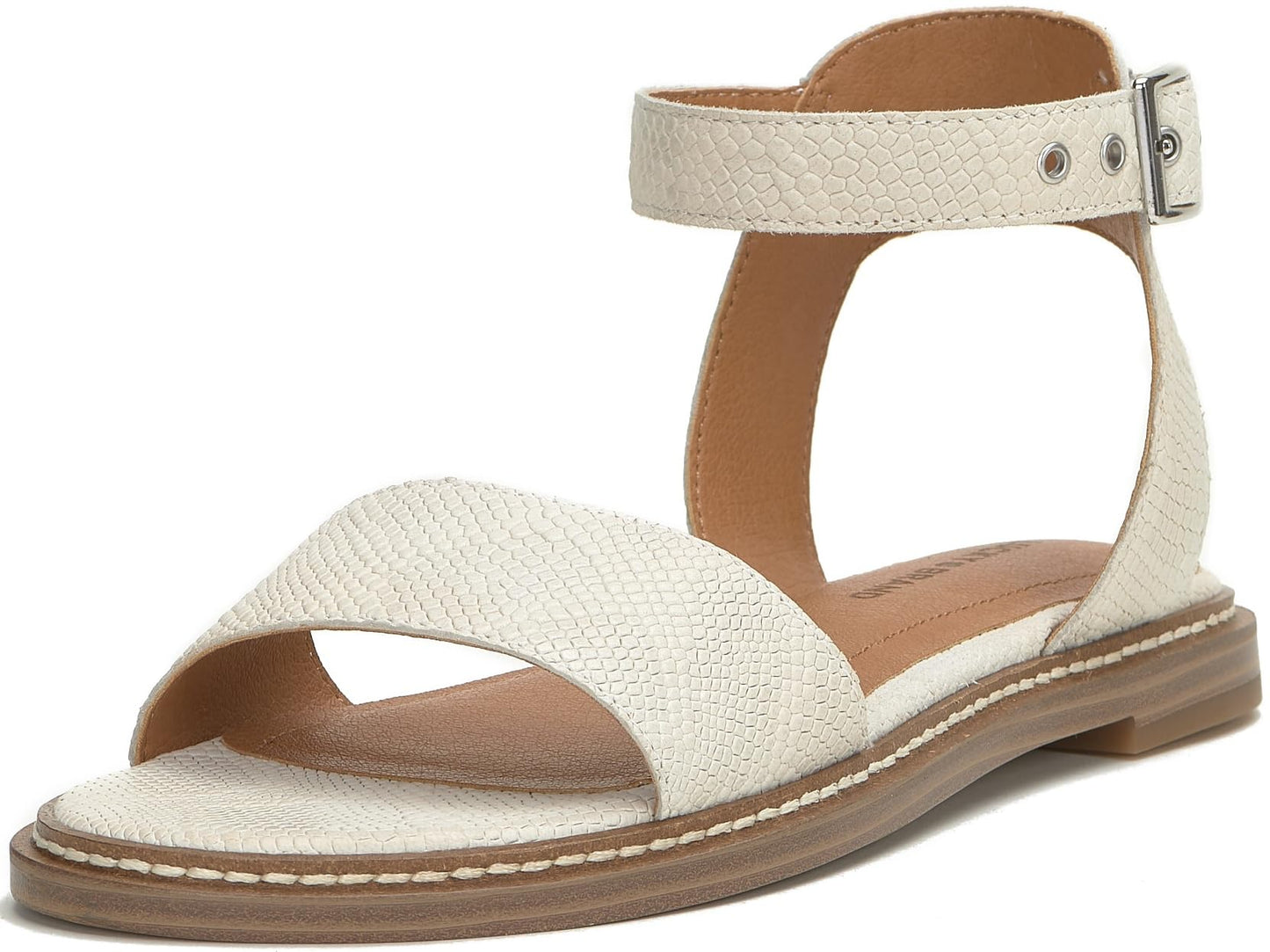 Women's Kimaya Leather Flat Sandals Slip-On Shoes
