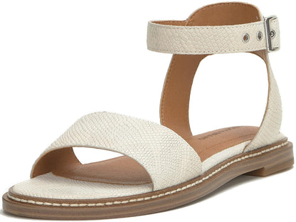 Women's Kimaya Leather Flat Sandals Slip-On Shoes