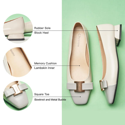 Women's Square Toe Ballet Flats Casual Dress Shoes
